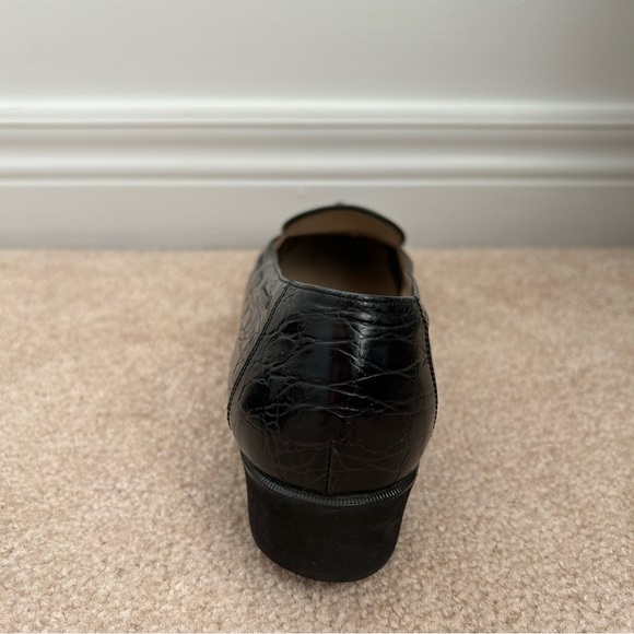 SALVATORE FERRAGAMO Crocodile Leather Loafers Size 10 Extra Narrow - Picture 4 of 15